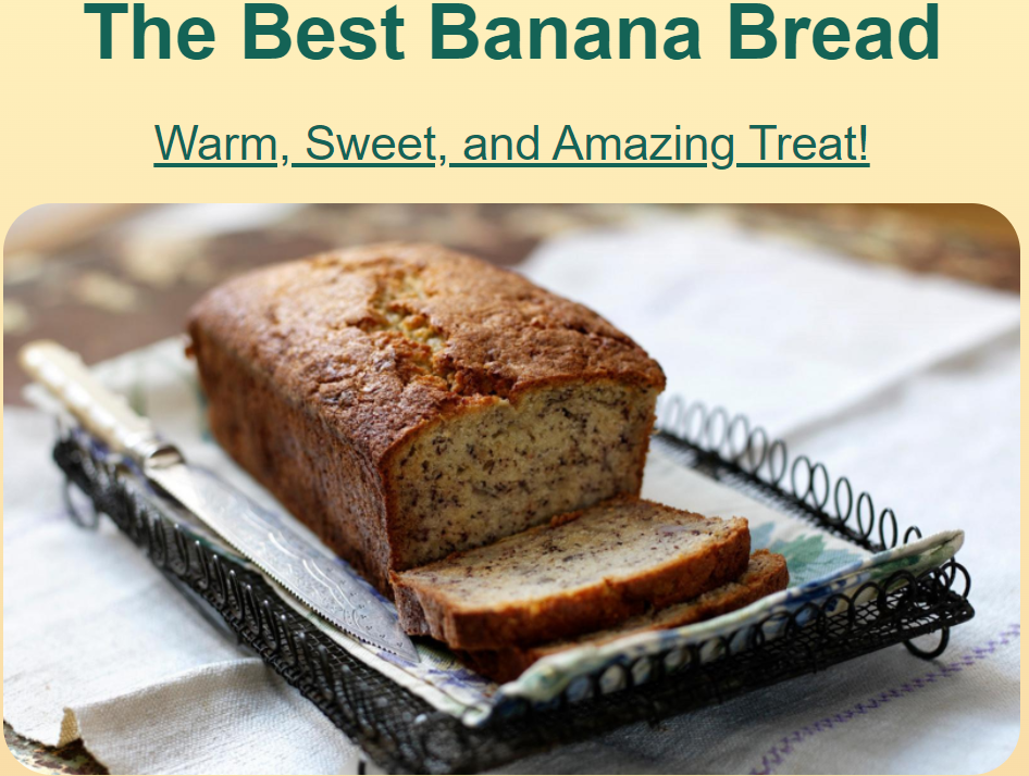 Banana Bread Page Preview